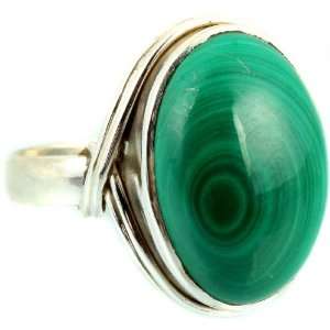 Malachite Ring   Sterling Silver