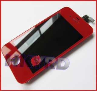 Red Touch Screen Digitizer+LCD Display for Iphone 4G  