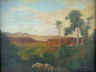 ESTEBAN CHARTRAND Landscape 19th Century Painting CUBA  