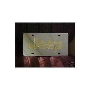  JEEP LICENSE PLATE TAG STAINLESS STEEL POLISHED TO A 