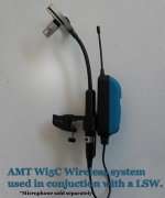 AMT WIRELESS/WIRED Violin/Viola Microphone w/clamp  