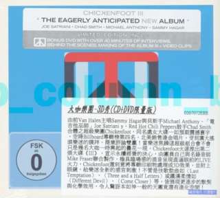 CHICKENFOOT III CD+DVD w/sticker JOE SATRIANI RED HOT CHILI PEPPERS 