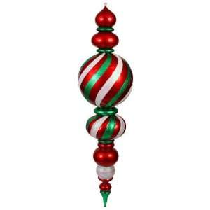  Giant Finial Christmas Ornament   62 in.   Red White and Green 