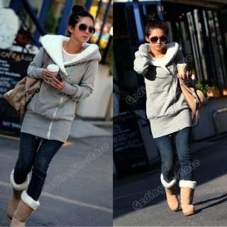   Lady Long Sleeve Hoodie Jacket Coat Warm Outerwear Hooded #120  