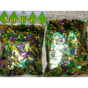     Mardi Gras   Green/Purple/Gold Flakes (Two Bags) 