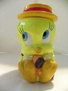 Looney Tunes Tweety Bird Cookie Jar Yellow Straw Hat  