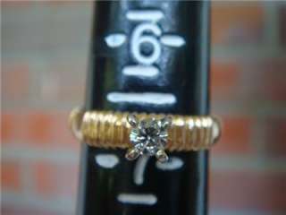 14 K Rose Gold & Diamond Wedding Ring Set size 6.75 WOW  