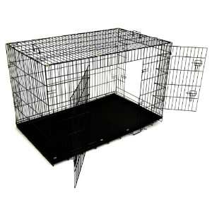 Champion Dogs Black 48 Dog Cage Crate with ABS Tray  Pet 