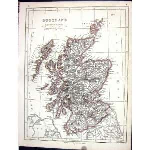   Map 1853 Scotland Orkney Shetland Western Isles