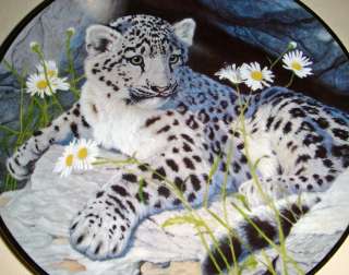 Glen Loates Snow Leopard Cub & Ladybug Plate Bx+COA  