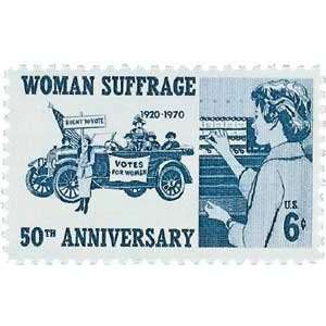   6c Woman Suffrage U. S. Postage Stamp Plate Block (4) 