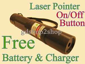 High Power 5mW Military Green Laser On Off Pointer + CR123A Battery 