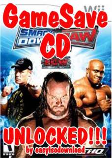 Wii WWE SMACKDOWN vs RAW 2008 Game Save CHEATS Unlocked  