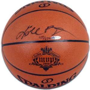 Kobe Bryant Autographed Basketball  Details Engraved MVP Logo