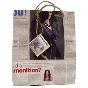  10 Recycled Newspaper Gift Wrap Bags Shopping Bags Jute 