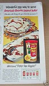 1954 Derby Peter Pan peanut butter Ice Cream VINTAGE AD  