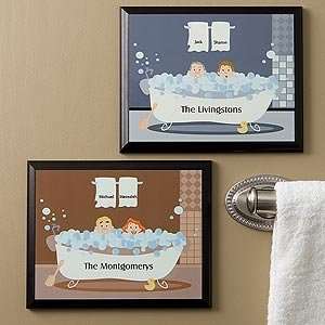 Personalized Wall Plaque   Bathtub Characters 