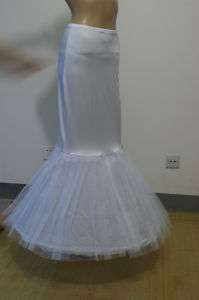New white Mermaid Wedding Dress Bridal Slip Petticoat*  