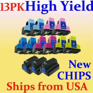 13 Pack Printer Ink Cartridge For HP 02 PhotoSmart C7280 C6180 3210 