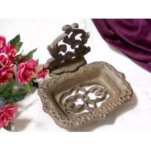  Old Style Victorian Cast Iron Soap Dish Set of 2