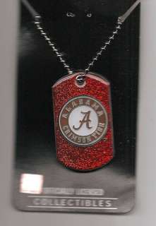 New Alabama Crimson Tide Dog Tag Necklace Go Bama 763264160476  