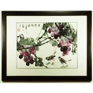   Chinese Traditional Painting   Hand Crafted Art Depicting Two Song