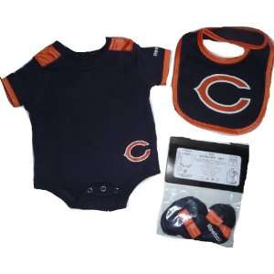 Chicago Bears Baby Onesie / Creeper, Bib, Bootie Set 6 9 Month  