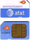   ATT SIM CARD GOOD FOR UNLOCKING APPLE IPHONE fits 2 3g 3gs (lot of 10