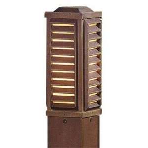   Bronze Square 35 1/4 High Path Light with Louvers