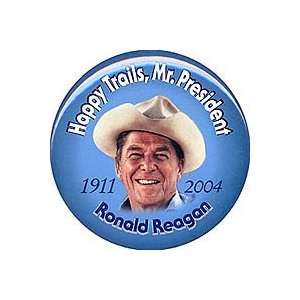 Pinback button memorializing President Ronald Reagan, 2004 