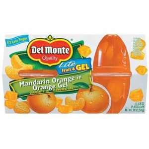 Del Monte Lite Fruit & Gel Mandarin Orange in Orange Gel 4   4.5 oz 