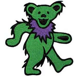  THE GRATEFUL DEAD GREEN DANCING BEAR EMBROIDERED PATCH 