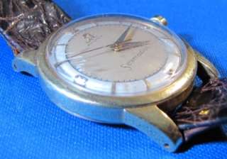 1949 c OMEGA 352 CONSTELLATION 17J Wristwatch w/ 18K GOLD Case & KALBE 