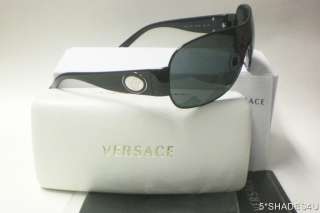 VERSACE VE 2101 VE2101 BLACK 1009/87 SUNGLASSES AUTH  