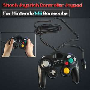 BLACK CONTROLLER JOYPAD PAD FOR WII GAMECUBE GAME CUBE  