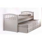 Acme White finish wood Twin bed with pull out trundle bed with storage 