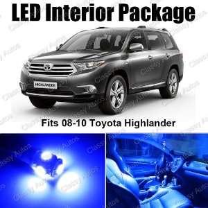  Toyota Highlander Blue Interior LED Package (8 Pieces 