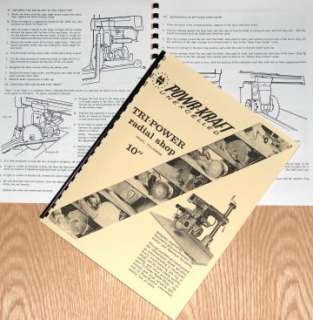 POWR KRAFT 10 Radial Arm Saw TPC 2300B Part Manual  