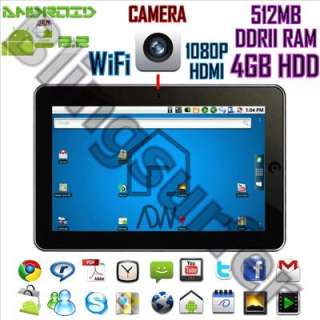 10.2 ePad Android 2.2 WiFi HDMI Camera 3G Tablet PC  