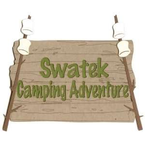  Custom Camping Adventures Sign Laser Die Cut
