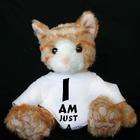 SHOPZEUS Plush Stuffed Brown Cat Toy with I am just a redneck girl T 