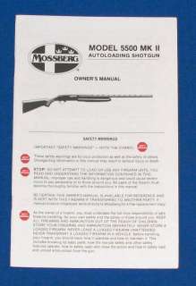 Mossberg Model 5500 MK II Autoloading Shotgun Owners Manual  