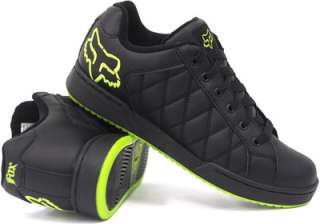 Fox Racing Default Shoes Black Green Neon 10.5  