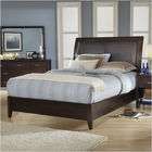   with Synthetic Leather Headboard Panel in Chocolate Brown   Size King