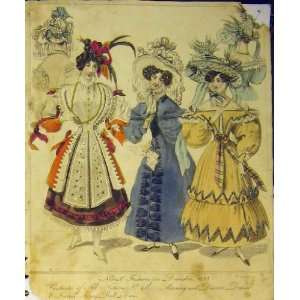   Fashion 1829 Costumes Dinner Dresses French Fancy