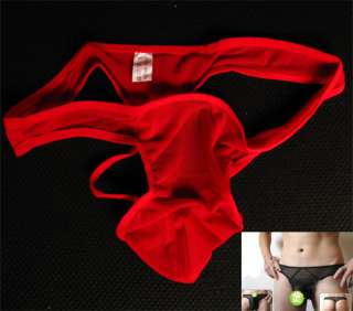 Cute Mens Underwear Thong See Through T Back Pouch (4 color)  