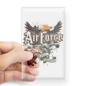  Sticker Clear (Rectangle) Air Force US Grunge Any Time Any 