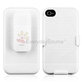 New Swivel Holster w/Stand White Case Cover+CUTE Button Sticker For 