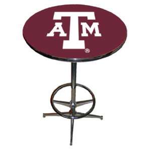  Sports Fan Products Texas A&M Aggies Chrome Pub Table 