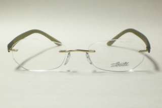 SILHOUETTE 7646 GOLD 6051 EYEGLASSES AUTH S 50 RIMLESS  